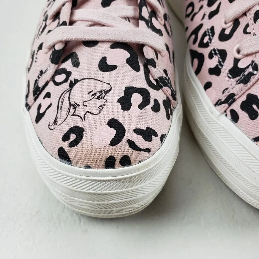 Keds Betty & Veronica Triple Kick Sneakers Pink Leopard Womens 9.5 Lace Up Shoes